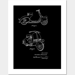 Motorcycle Vintage Patent Hand Drawing Posters and Art